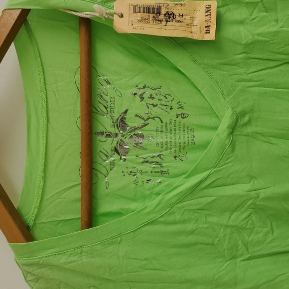 New Da-nang apple green short sleeve tee shirt size small - Picture 2 of 6